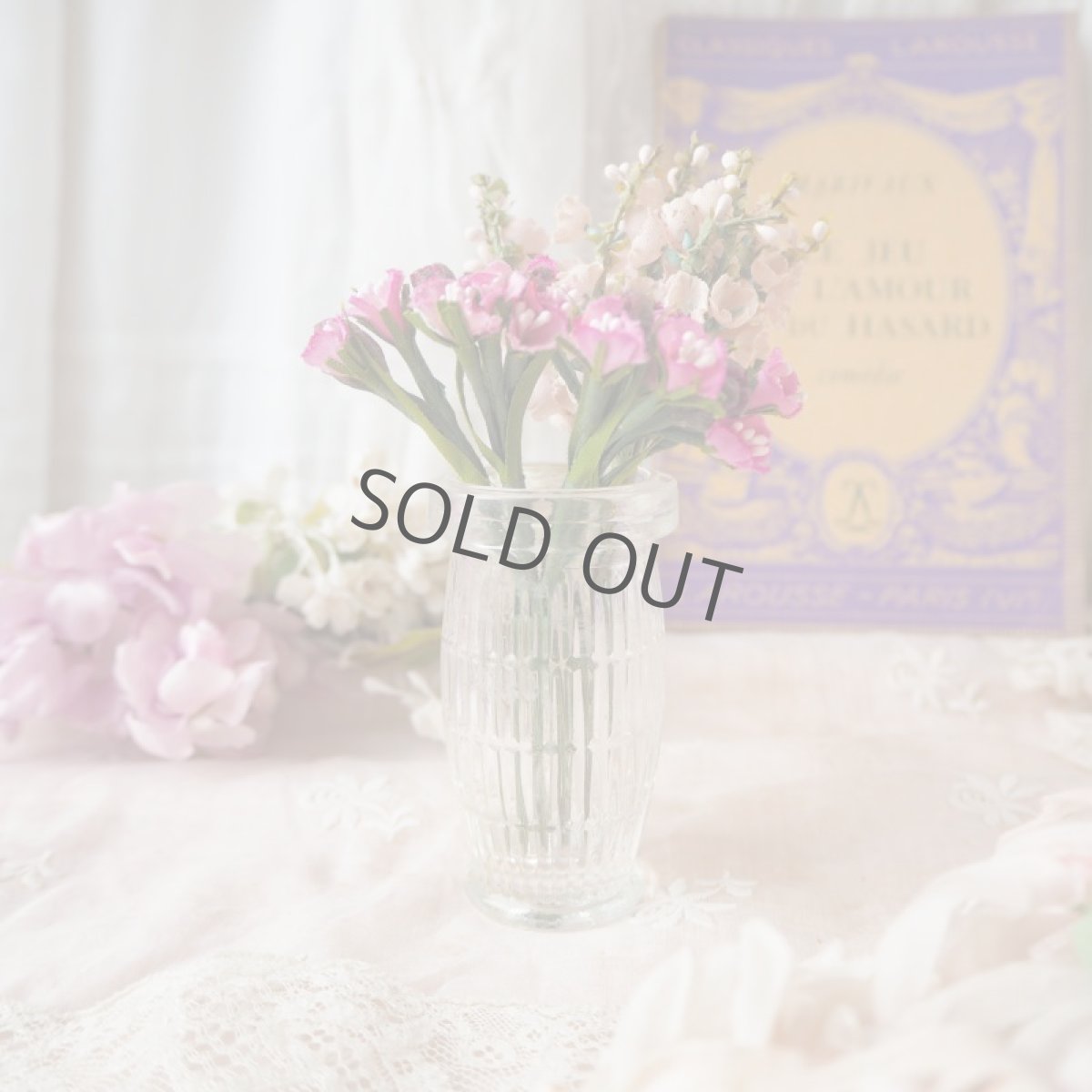 画像12: 古いガラス製の広口小瓶/樽形ライン (12)