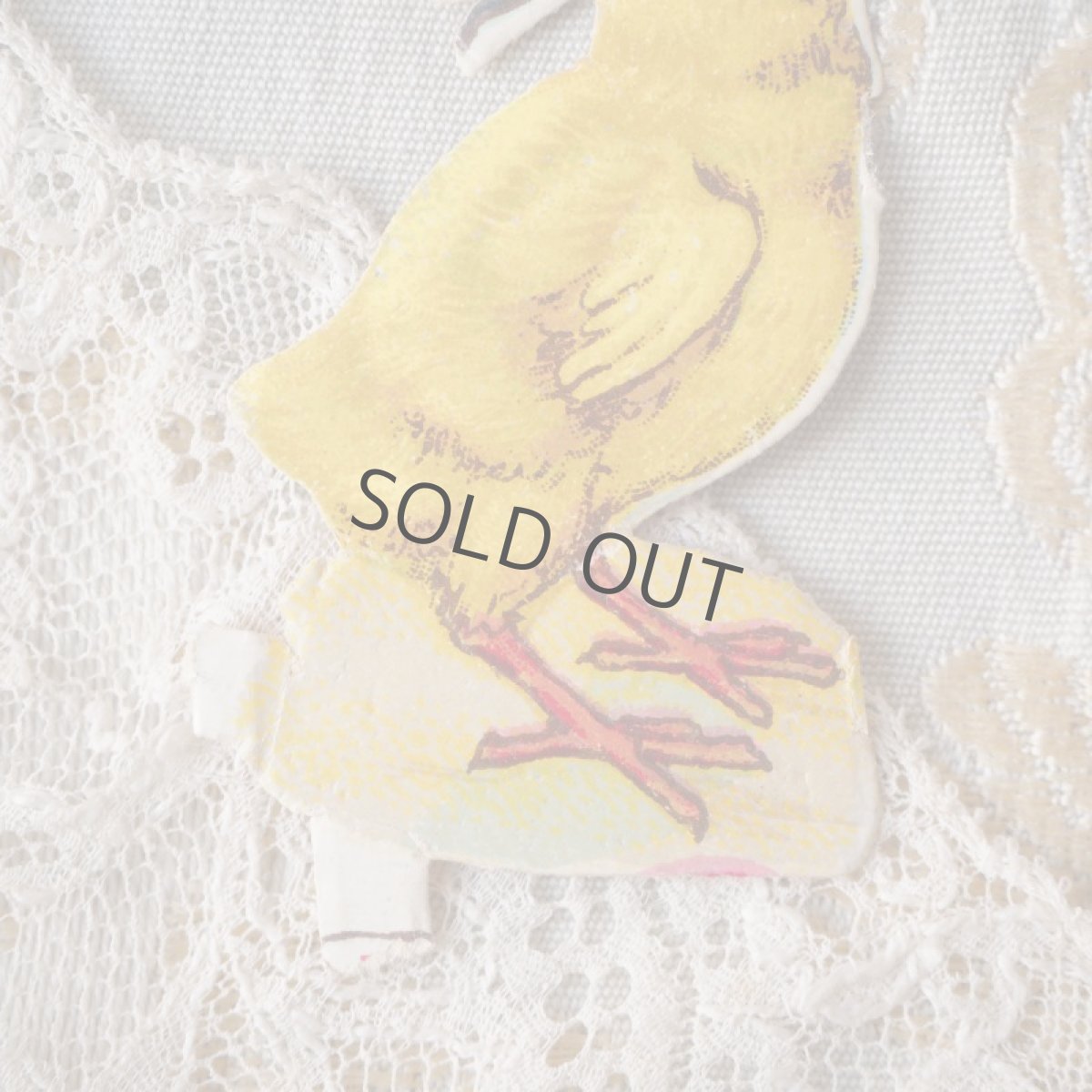 画像3: 古いクロモカード　青い帽子のヒヨコ (3)