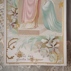 画像3: 古い紙製教会カード　聖人とマリア様 (3)