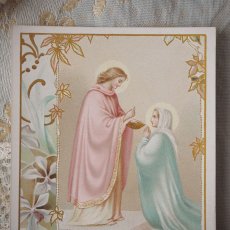 画像2: 古い紙製教会カード　聖人とマリア様 (2)