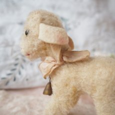 画像9: シュタイフ社製小さい羊の縫いぐるみ/SWAPLピンクリボン (9)