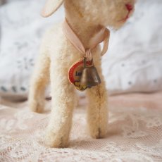 画像6: シュタイフ社製小さい羊の縫いぐるみ/SWAPLピンクリボン (6)