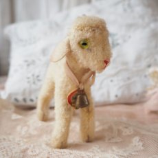 画像5: シュタイフ社製小さい羊の縫いぐるみ/SWAPLピンクリボン (5)