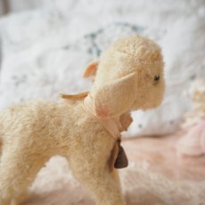 画像7: シュタイフ社製小さい羊の縫いぐるみ/SWAPLピンクリボン (7)