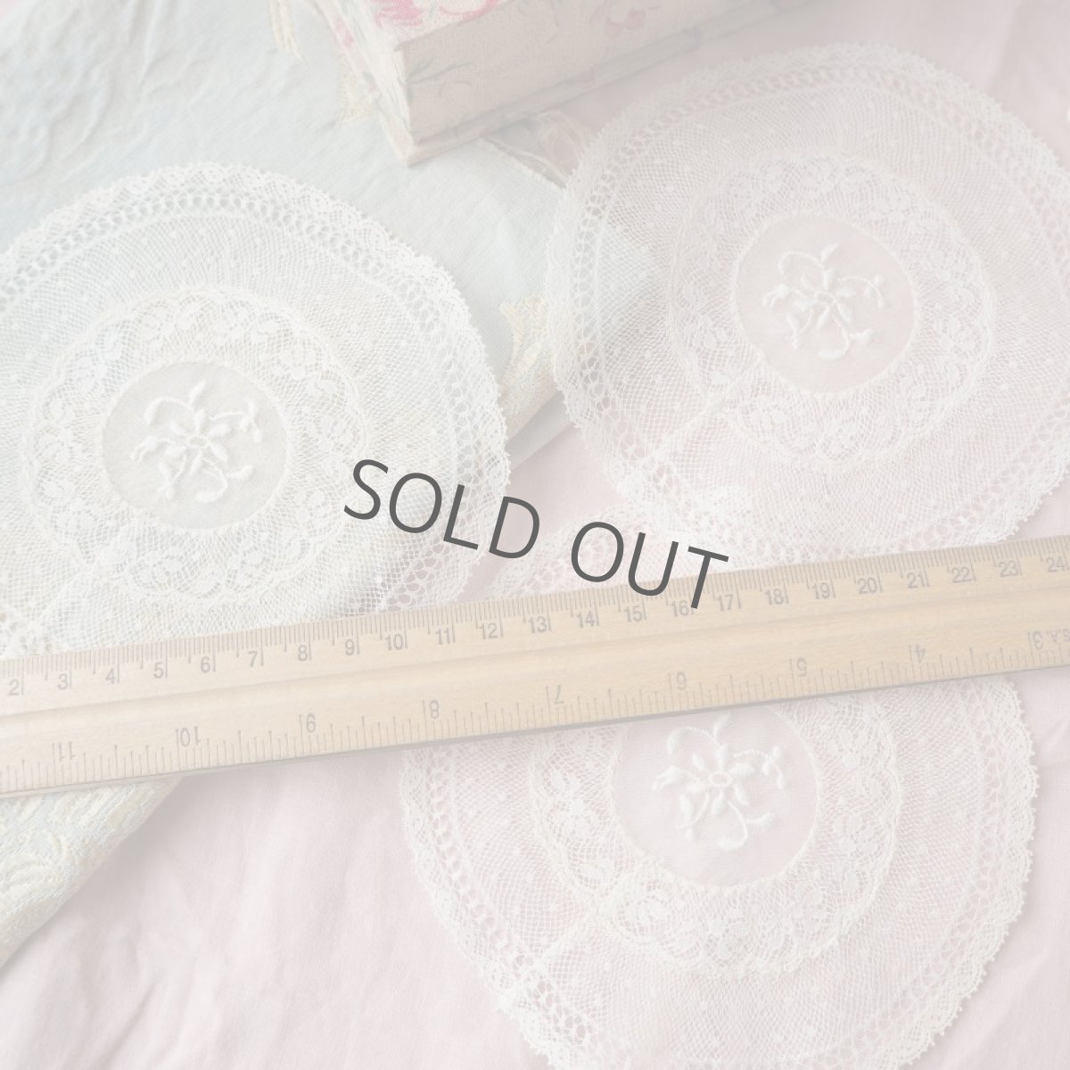 画像5: 繊細な手仕事パッチワークレースのドイリー／ノルマンディレース (5)