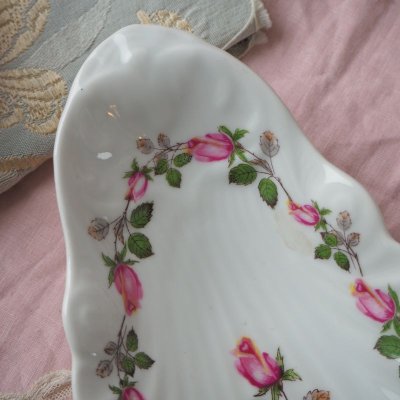 画像2: 小薔薇ガーランド模様のラヴィエ皿