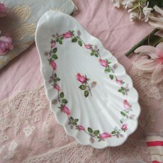 画像1: 小薔薇ガーランド模様のラヴィエ皿 (1)