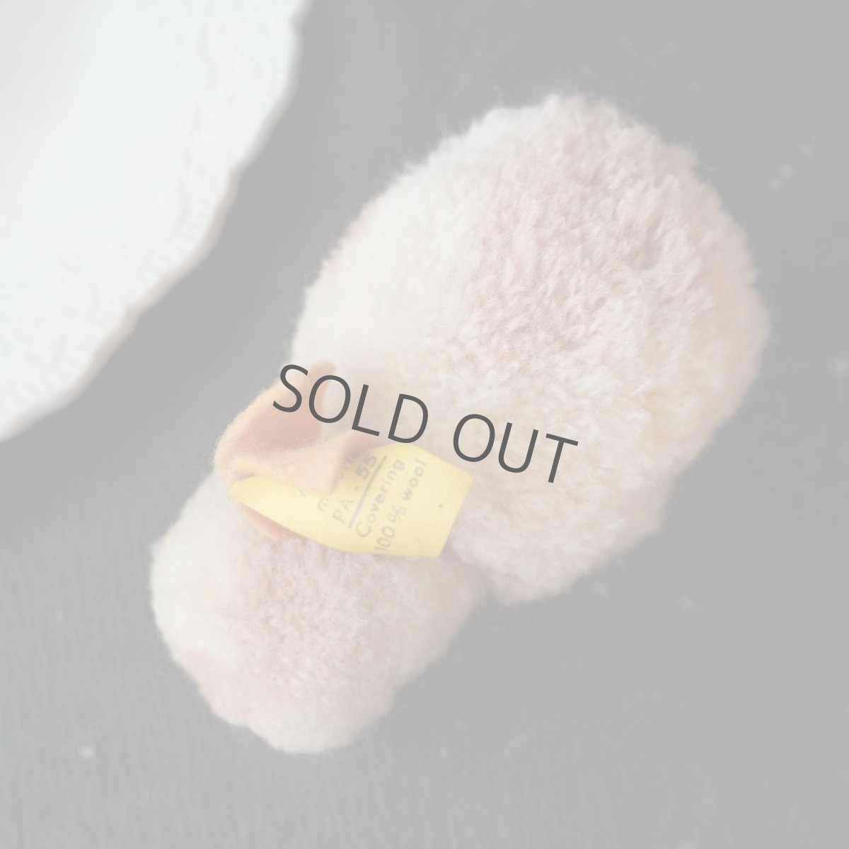 画像7: シュタイフ社レアなポンポンうさぎ／ピンク&オレンジ100%ウール（中サイズ） (7)