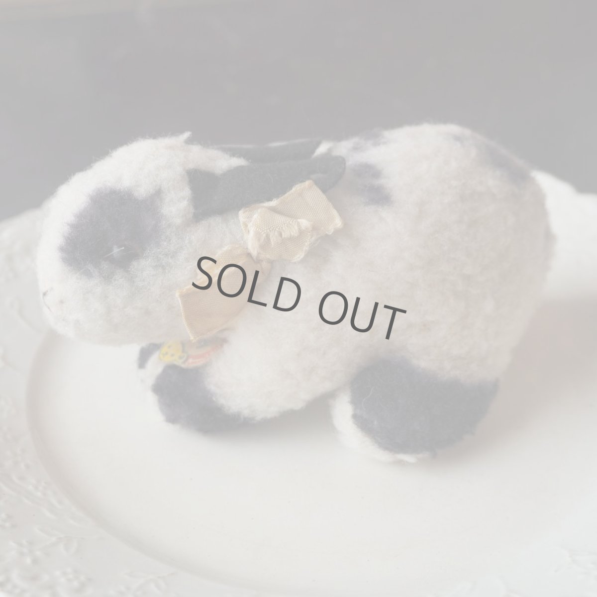 画像7: シュタイフ社　白黒ブチ柄の小さなウサギさん (7)