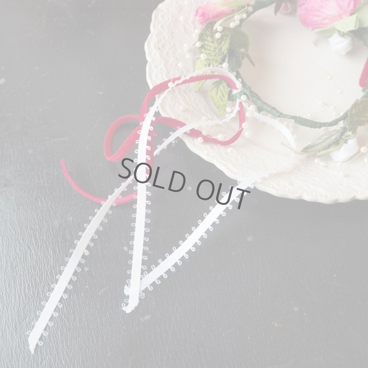 画像5: 小さなティアラ布花とビーズ飾り／ドール用orベビーサイズ (5)