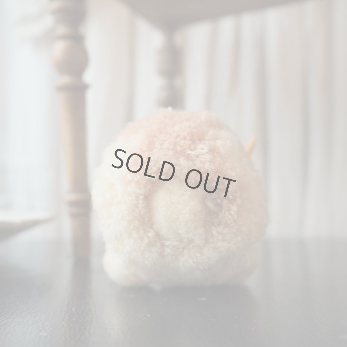 画像4: シュタイフ社レアなポンポンうさぎ／ピンク&オレンジ100%ウール（中サイズ） (4)