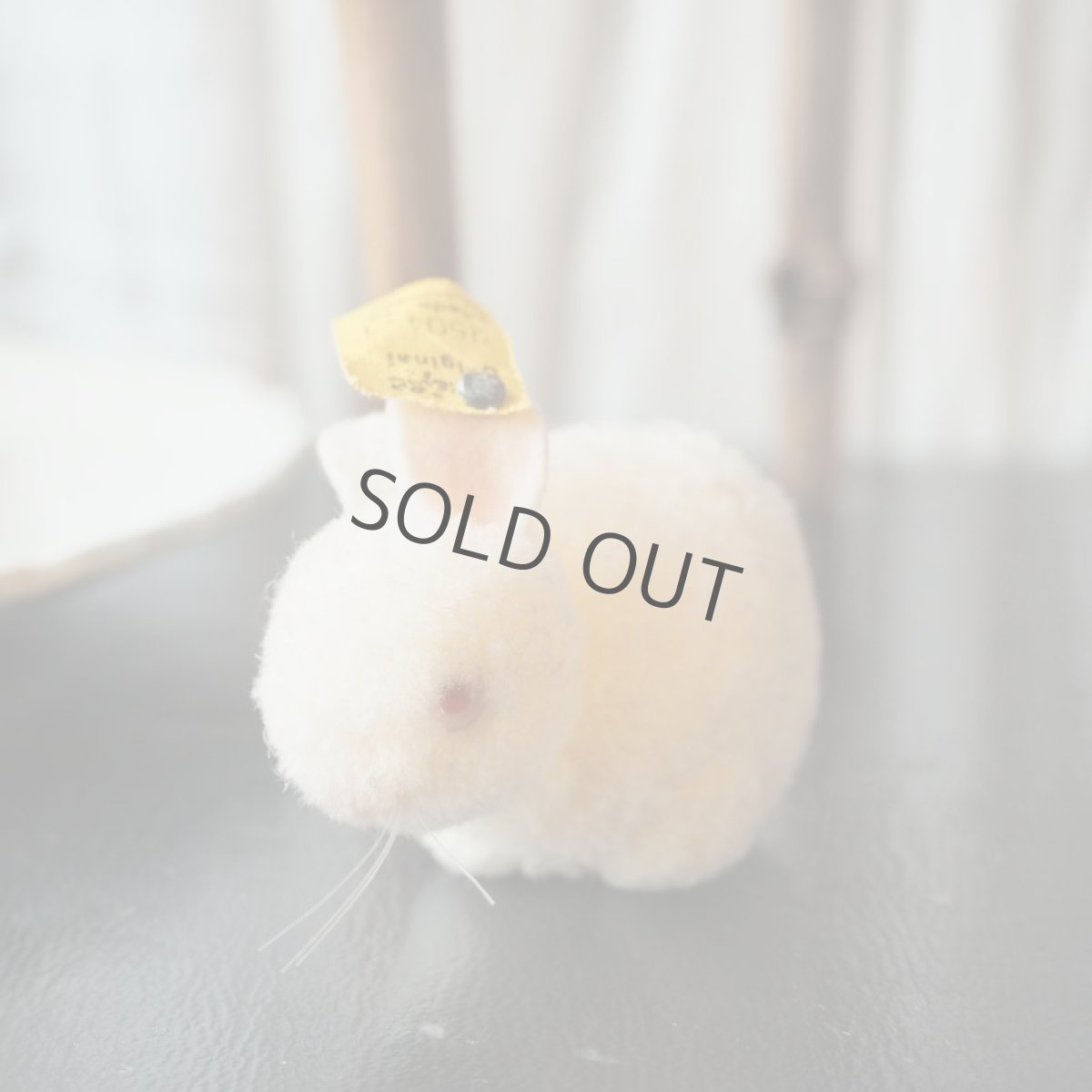 画像5: シュタイフ社レアなポンポン白いうさぎ/赤い目100%ウール（極小サイズ） (5)