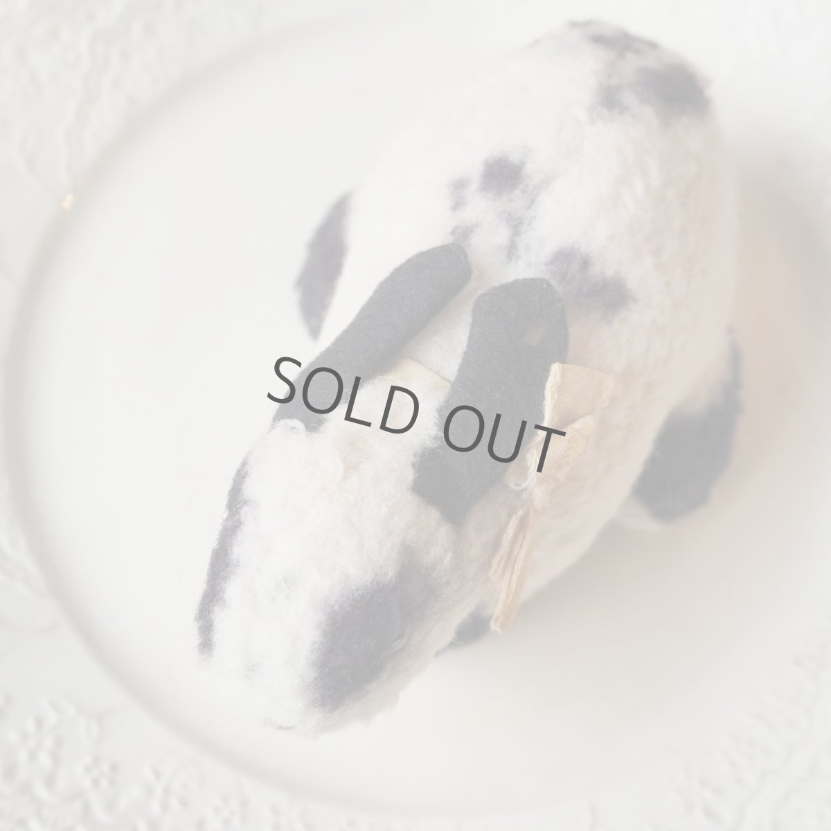 画像5: シュタイフ社　白黒ブチ柄の小さなウサギさん (5)