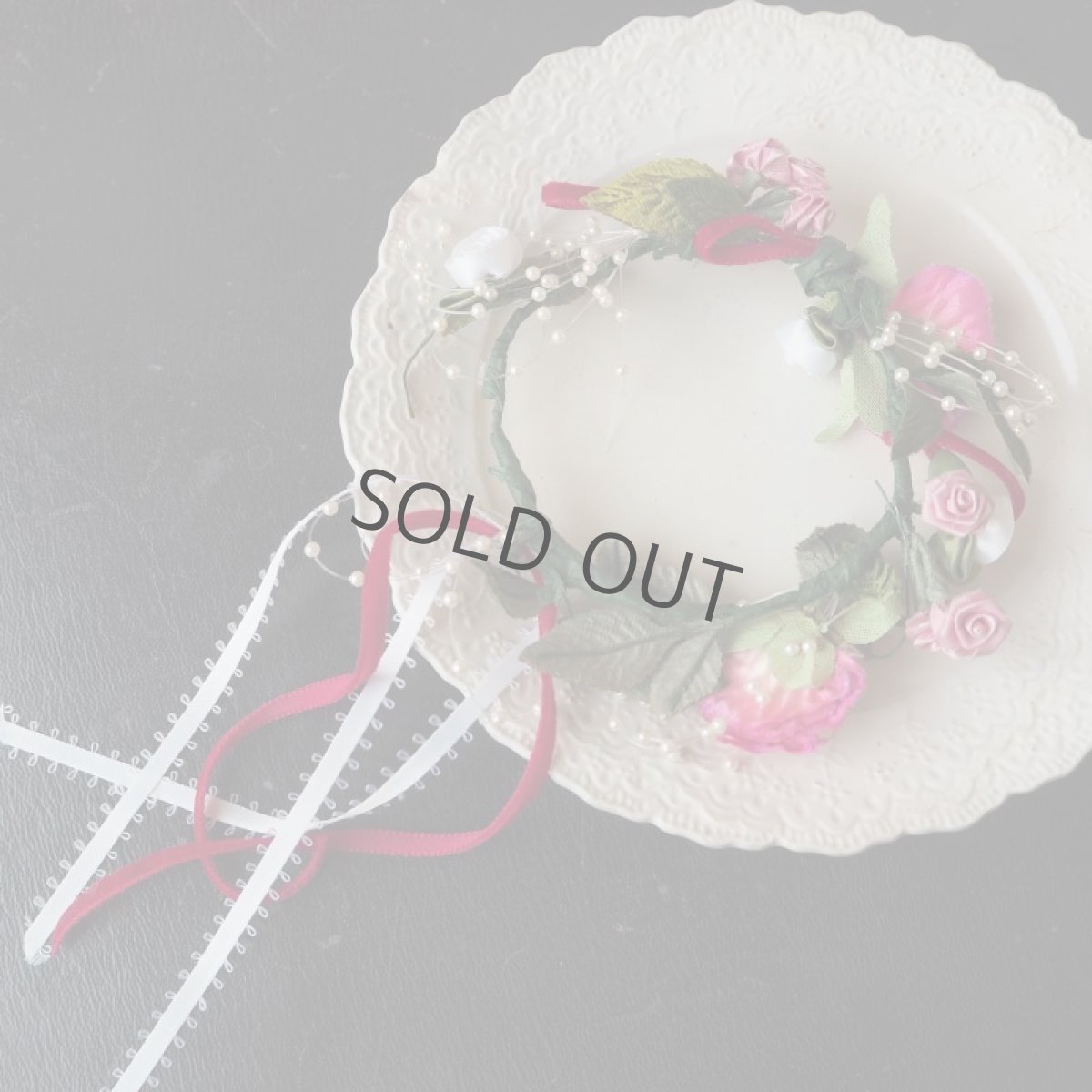 画像6: 小さなティアラ布花とビーズ飾り／ドール用orベビーサイズ (6)