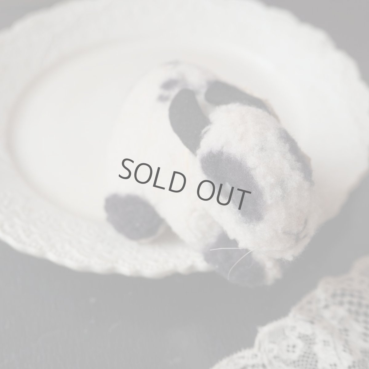 画像4: シュタイフ社　白黒ブチ柄の小さなウサギさん (4)