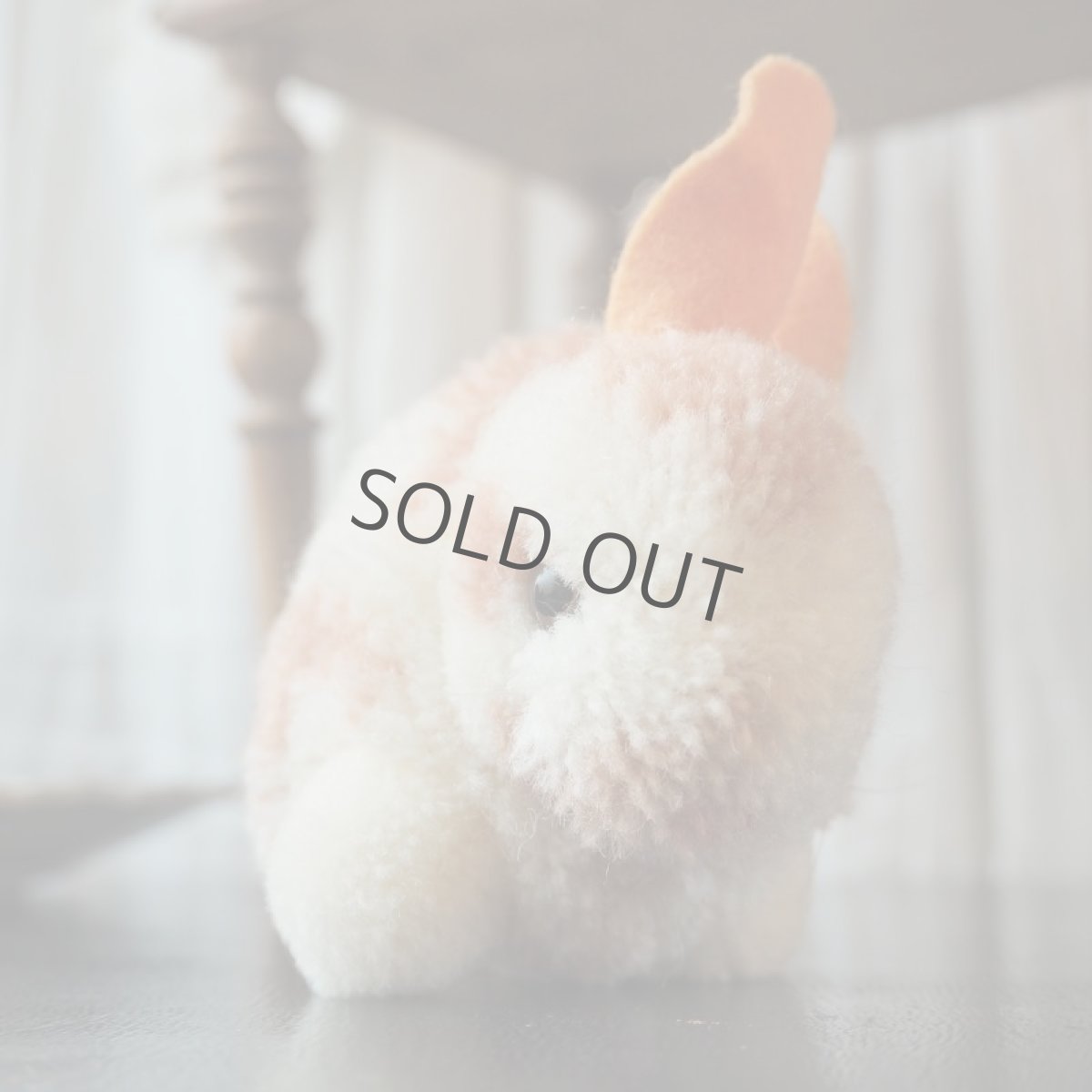 画像8: シュタイフ社レアなポンポンうさぎ／ピンク&オレンジ100%ウール (8)