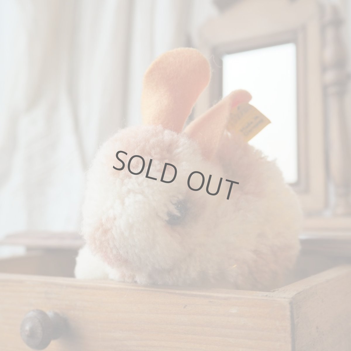 画像10: シュタイフ社レアなポンポンうさぎ／ピンク&オレンジ100%ウール (10)