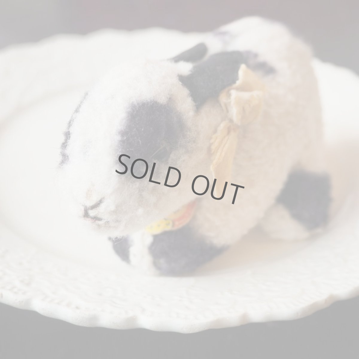 画像11: シュタイフ社　白黒ブチ柄の小さなウサギさん (11)