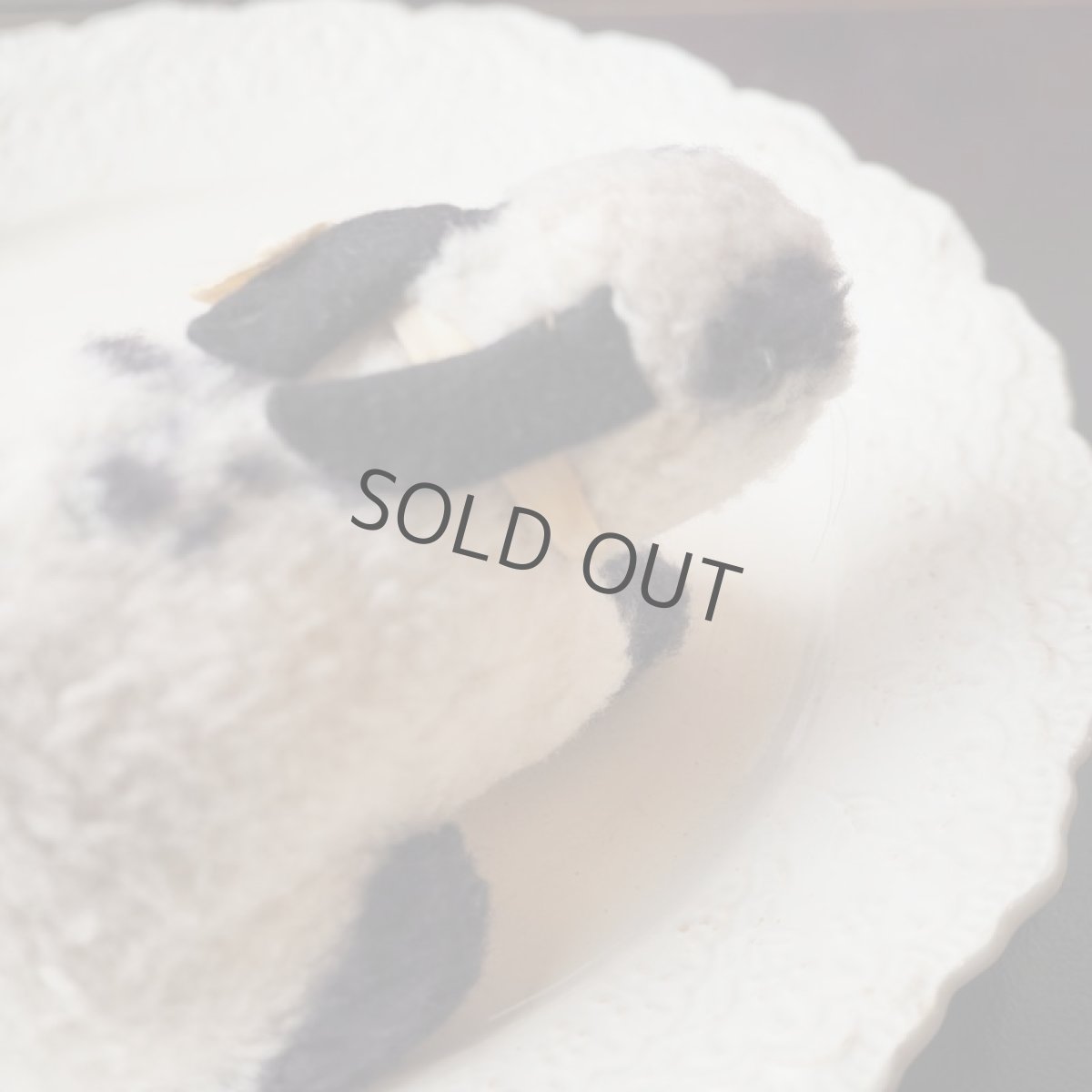 画像2: シュタイフ社　白黒ブチ柄の小さなウサギさん (2)