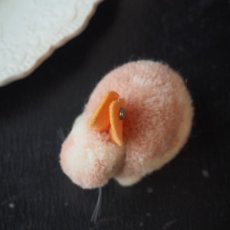 画像7: シュタイフ社レアなポンポンうさぎ/ピンク&オレンジ100%ウール（極小サイズ） (7)