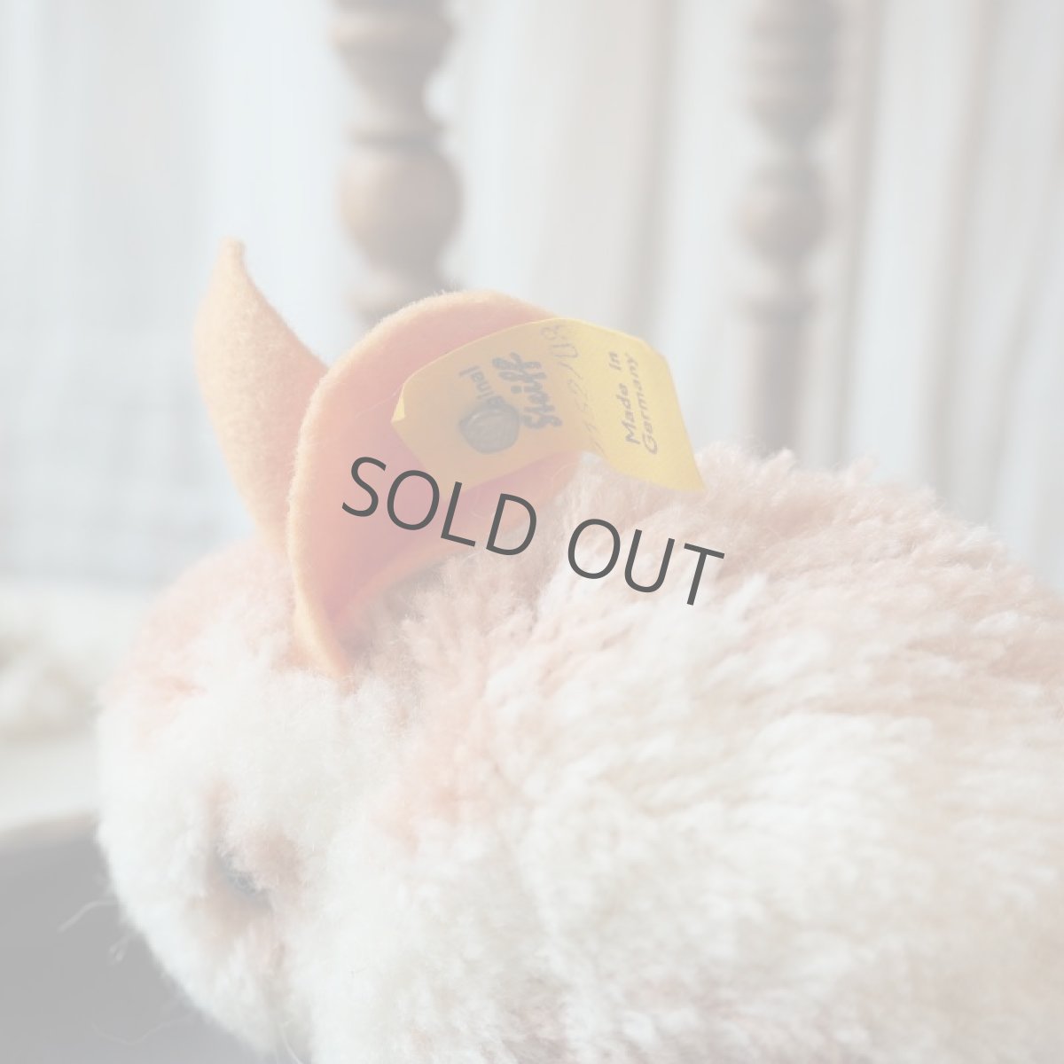 画像6: シュタイフ社レアなポンポンうさぎ／ピンク&オレンジ100%ウール (6)