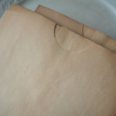 画像5: 小麦粉用古い紙袋/青い麦の絵、広告文字 (5)