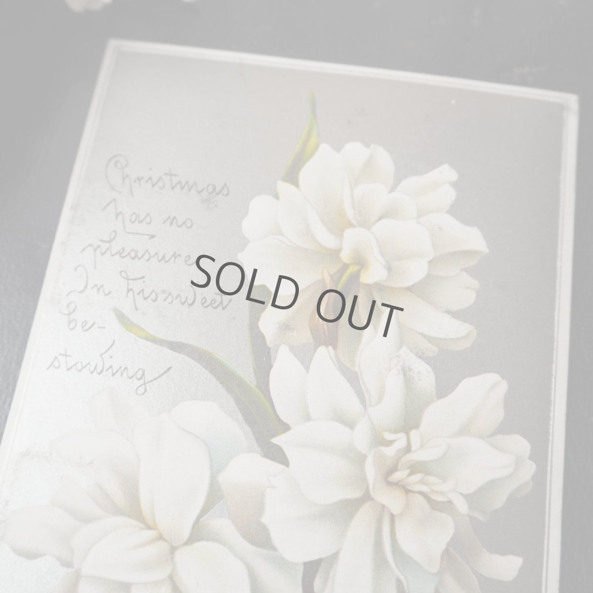 画像2: ヴィクトリアン　クリスマスカード/白い花束 (2)