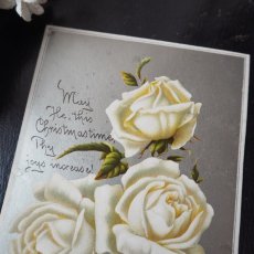 画像2: ヴィクトリアン　クリスマスカード/白い薔薇 (2)