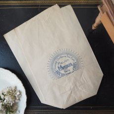 画像1: パリの古いカフェの紙袋／ビスケット、広告文字 (1)