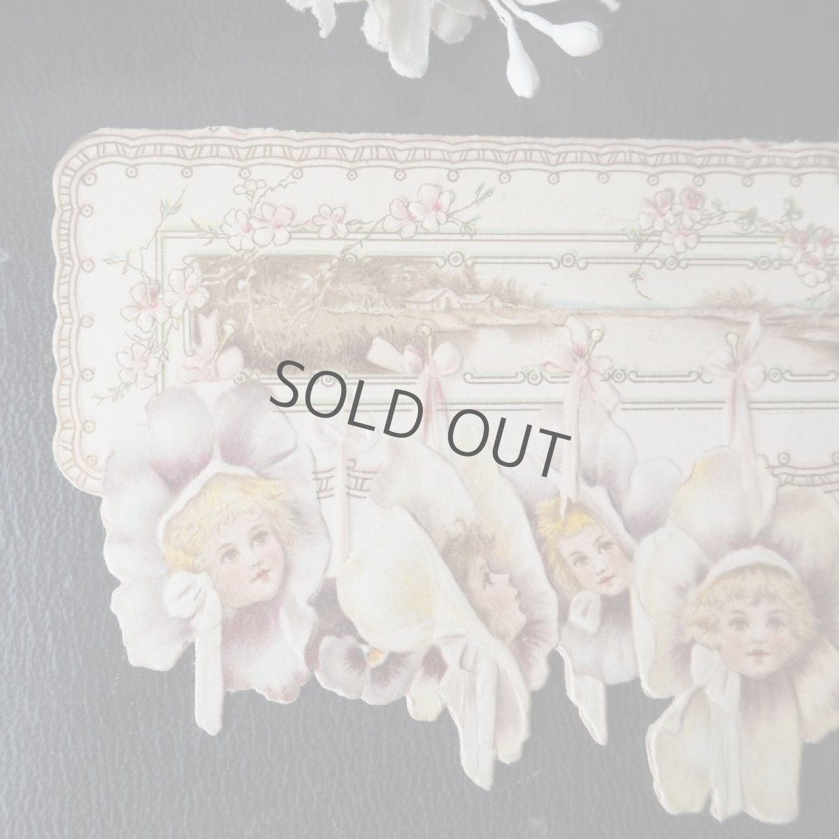 画像2: パンジーと少女の絵柄のカード (2)