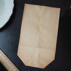 画像3: 小麦粉用古い紙袋/青い麦の絵、広告文字 (3)
