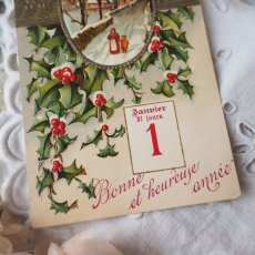 画像3: 赤い実の柊と親子のクリスマスカード (3)
