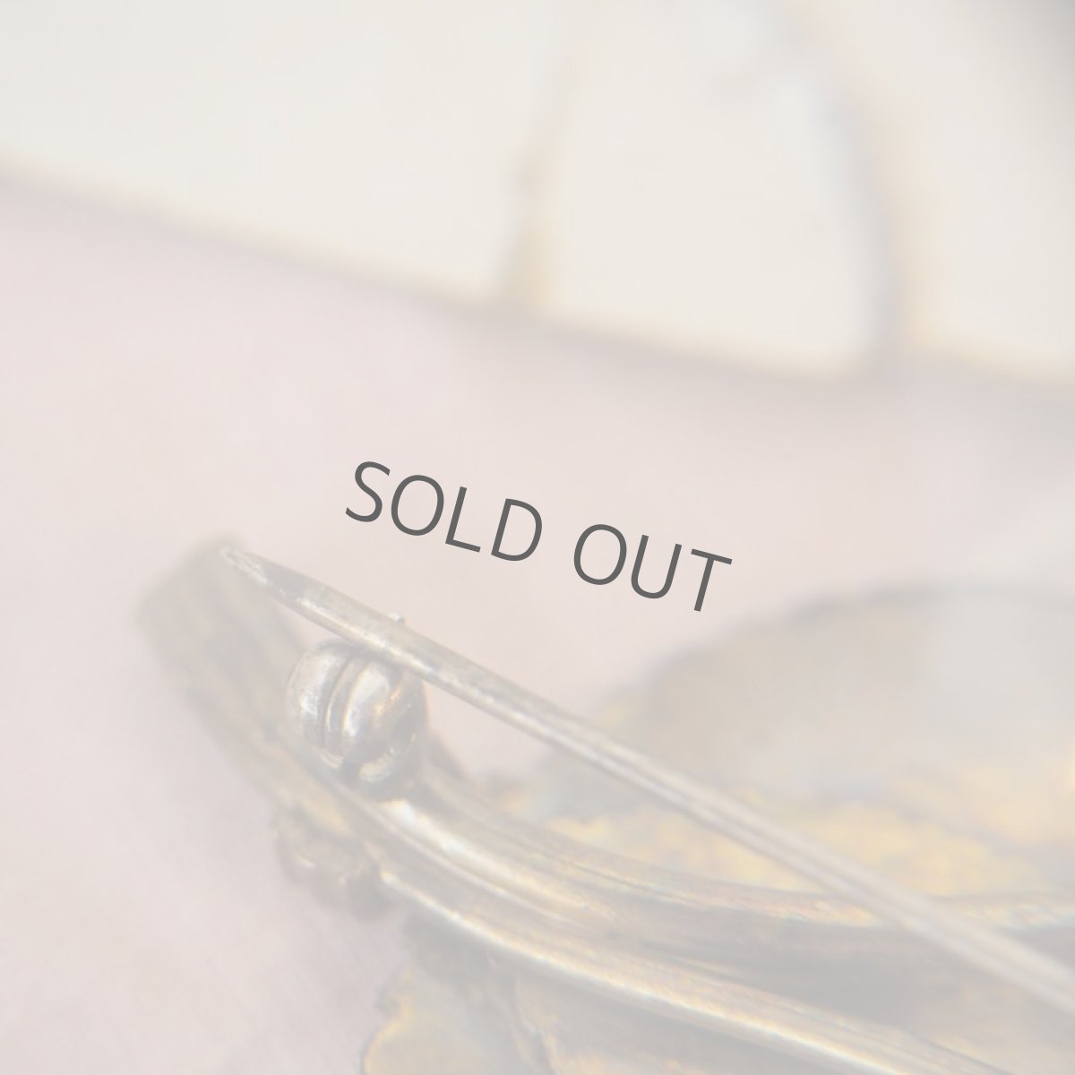 画像7: 薔薇の花の銅色ブローチ (7)