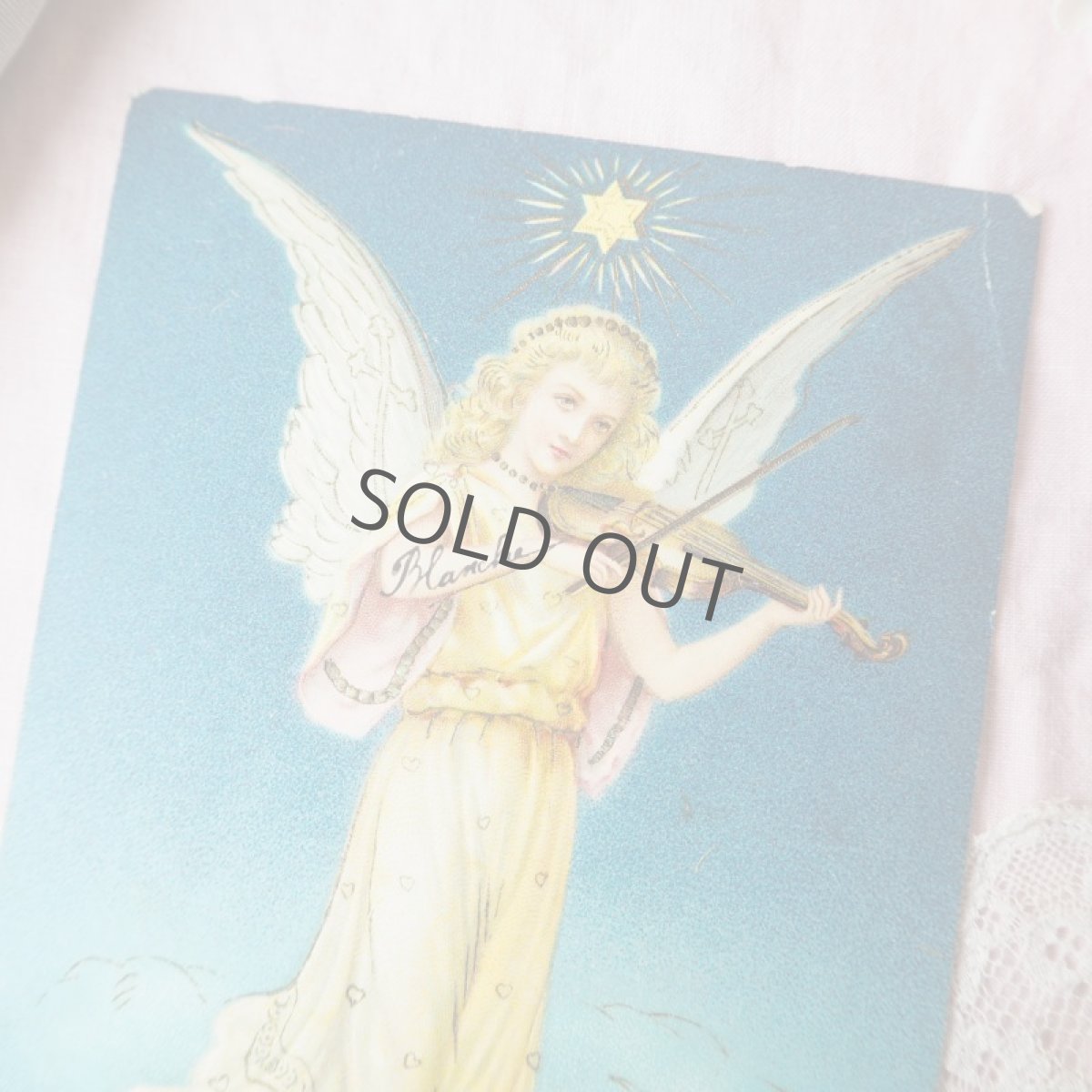 画像2: バイオリンを弾く天使のカード (2)