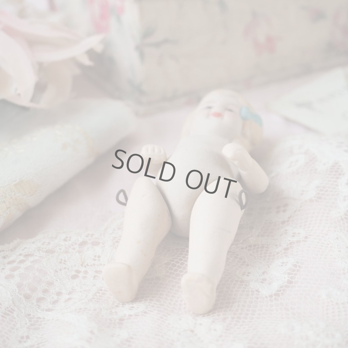 画像5: 青いリボンの小さなビスクドール (5)