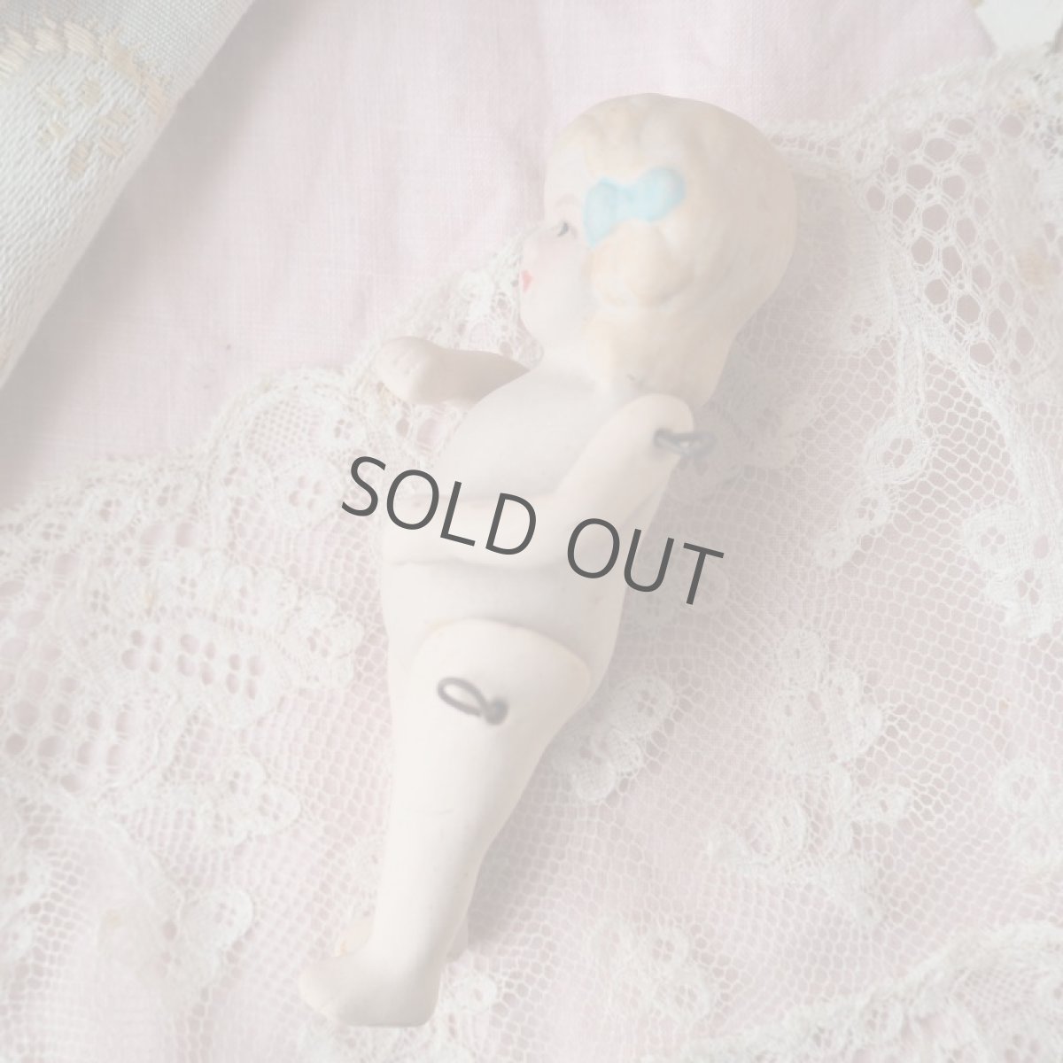 画像10: 青いリボンの小さなビスクドール (10)