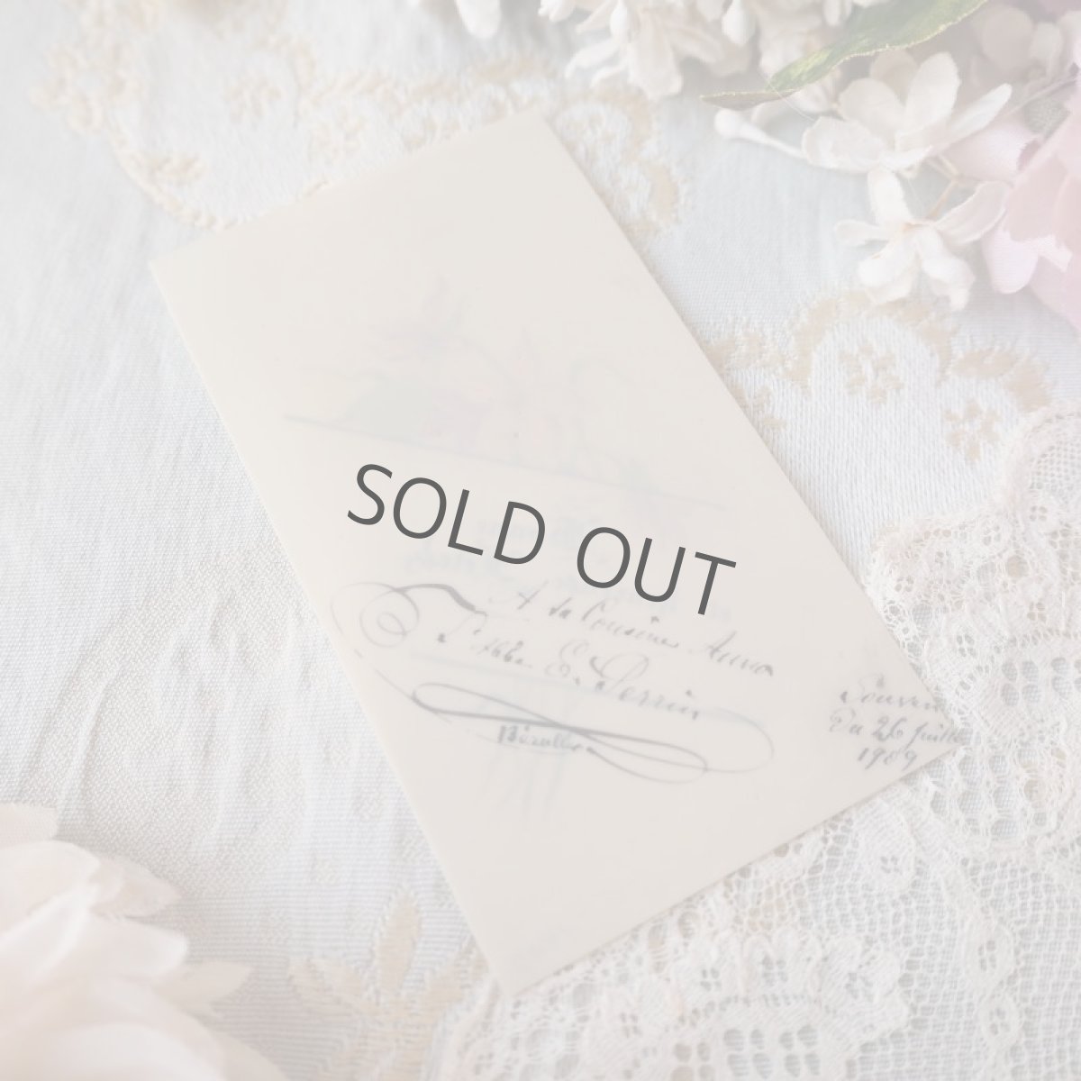 画像4: すみれと手描き文字のセルロイドカード 1909 (4)