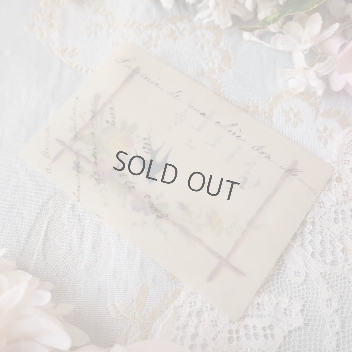 画像4: 燕と薔薇、パンジーのセルロイドカード 1901年 (4)