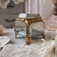 画像4: 古い重厚なガラス製宝石箱/モンマルトル (4)