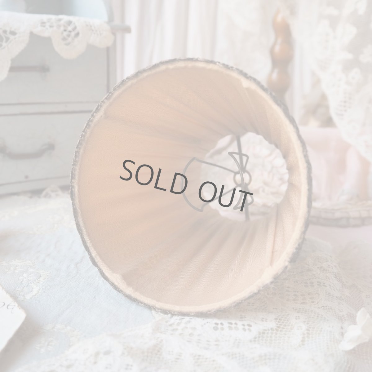 画像5: 小さめランプシェード/ピンクベージュ色 (5)