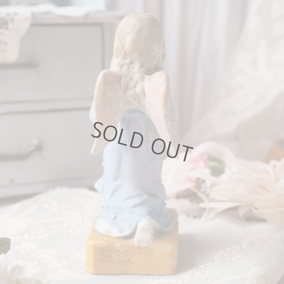 画像5: お祈りする天使像/ピンク色の小さな羽根 (5)