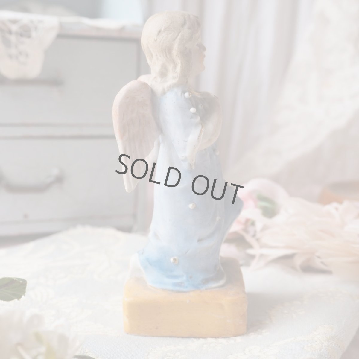 画像7: お祈りする天使像/ピンク色の小さな羽根 (7)