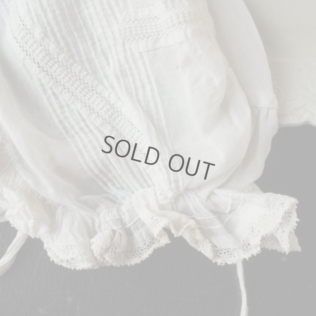 画像3: 小さめ手仕事レースのベビーボネ/ドール用 (3)