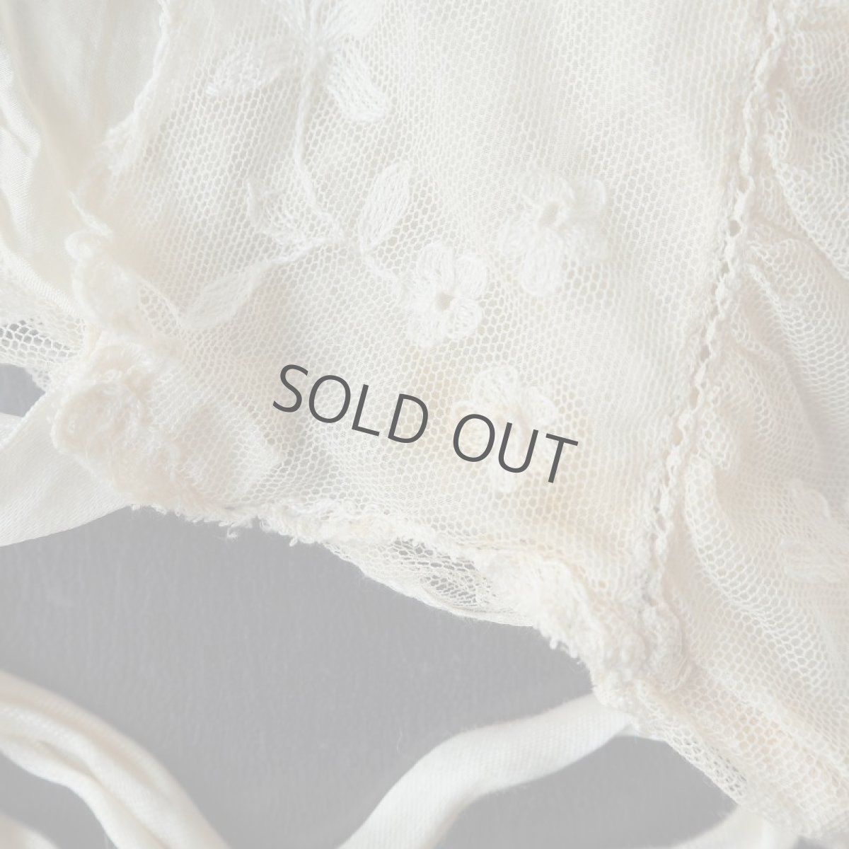 画像7: 手仕事チュールレースとシルクのベビーボネ (7)