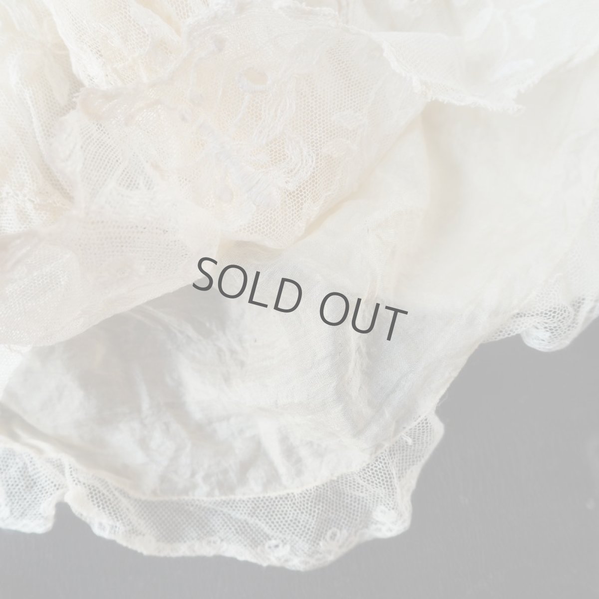 画像11: 手仕事チュールレースとシルクのベビーボネ (11)