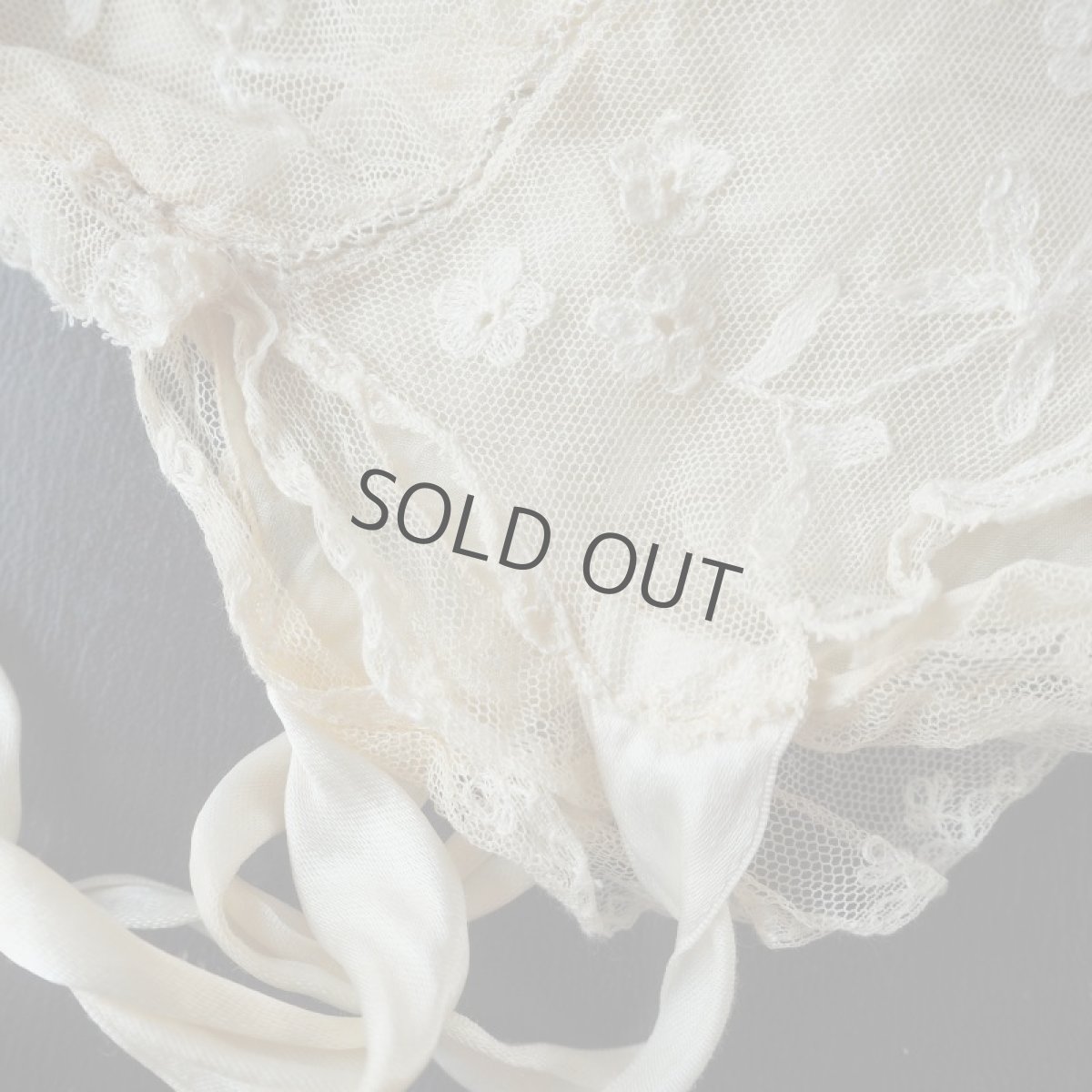 画像4: 手仕事チュールレースとシルクのベビーボネ (4)