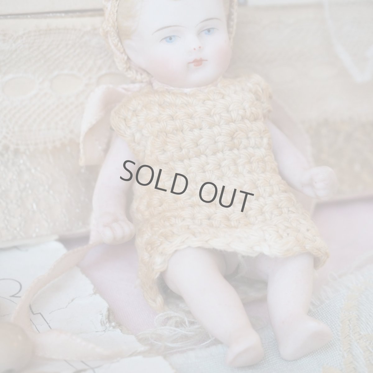 画像9: ビスクドールベビー/クロシェのお洋服とボネ (9)