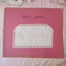 画像7: ピンク色台紙刺繍サンプラー/Dessins incrustis (7)