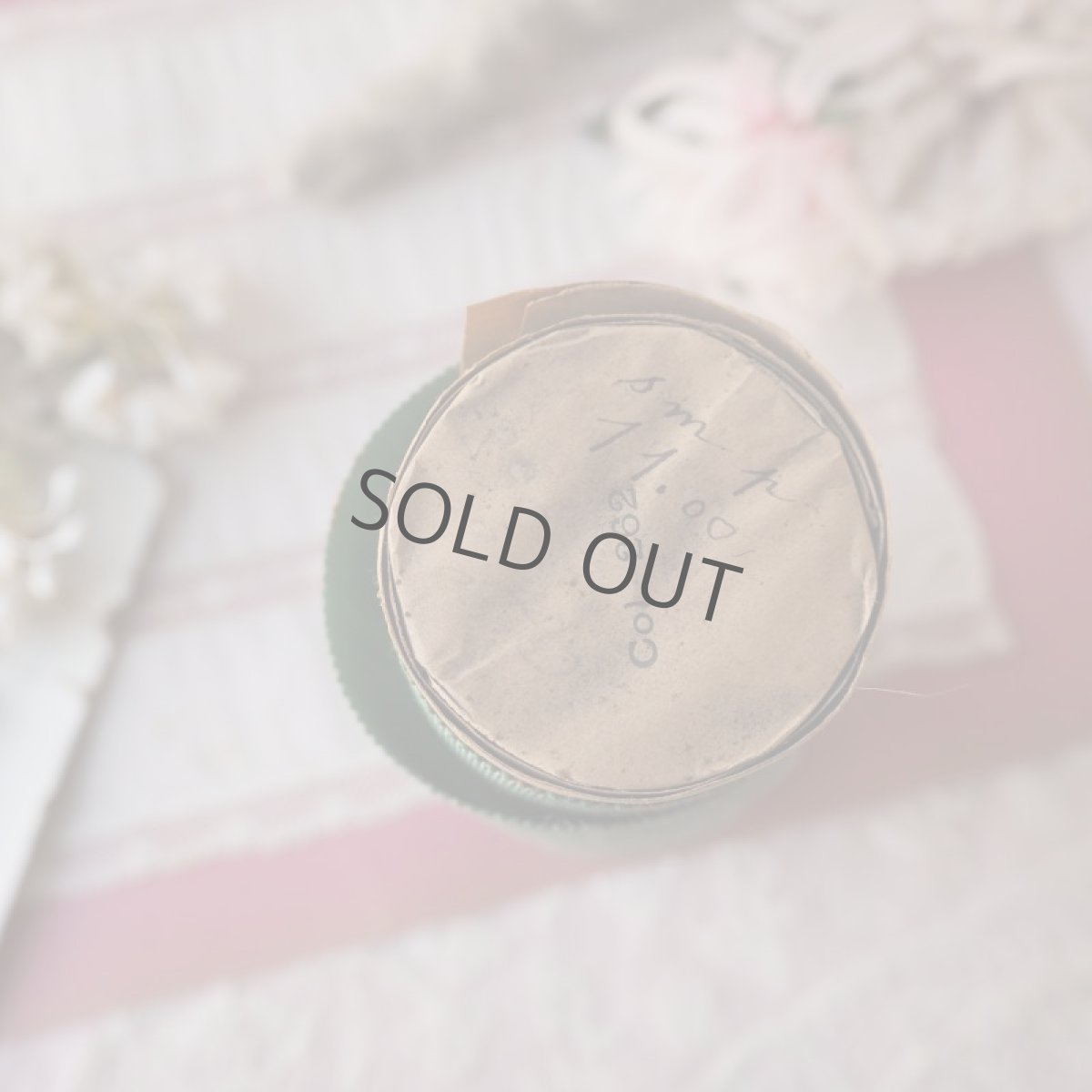 画像4: 幅広古いグログランリボン/明るいモスグリーン(50cm) (4)