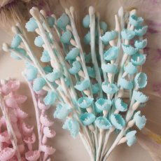 画像3: 淡いパステルカラーのすずらんの花束/ピンク&ブルー (3)